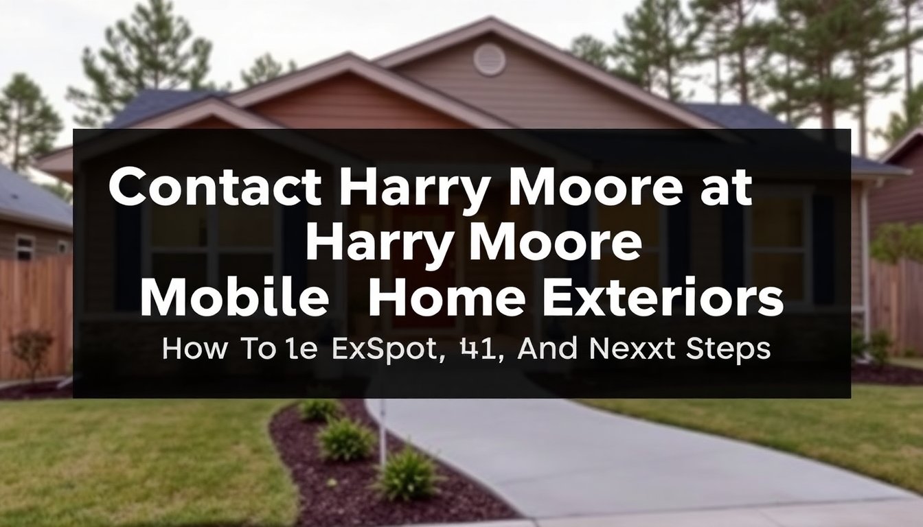 contact harry moore at mobilehomeexteriors