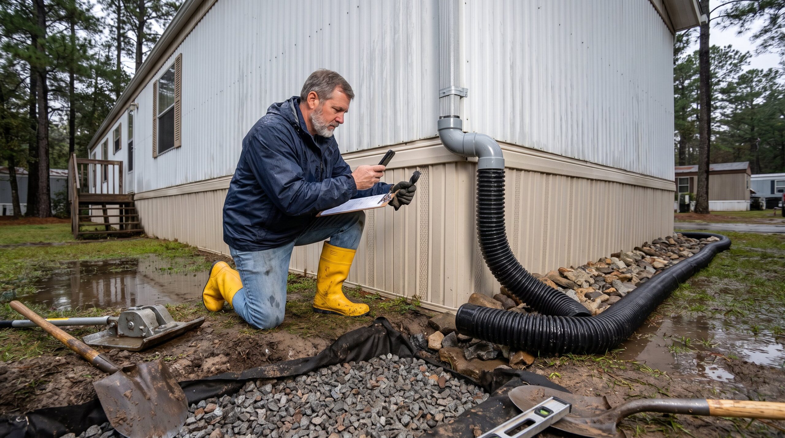 How to Manage Drainage Around a Mobile Home